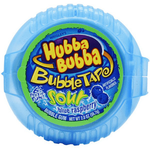 Hubba Bubba Bubble Tape Sour Blue Raspberry 2oz / 56.7g