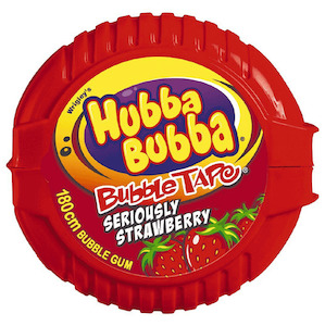 Hubba Bubba Bubble Tape Seriously Strawberry 2oz / 56.7g