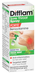 Peter Boles Pharmacy: Difflam Forte Sore Throat Spray 88 Sprays 15mL