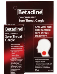 Betadine Sore Throat Gargle Concentrate 15ml