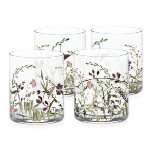 Wildflower Old Fashioned Glass Set of 4