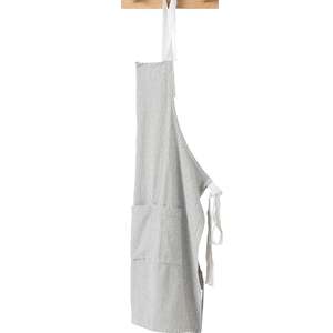 Stripe Washed Cotton Apron - Olive