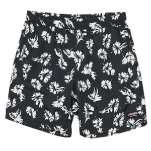 Hibiscus Recycled Swim Short 18" - Black