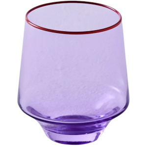 Lilac Colour Block Tumbler Glass 2P Set