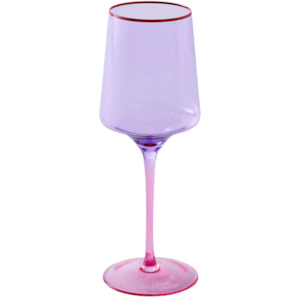 Lilac Colour Block Vino Glass 2P Set