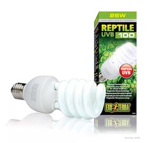 Products: Exo Terra 25W Reptile UVB 100 Tropical UVB Bulb