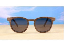 Snoopy- Walnut Wood Polarised Sunglasses iPOP