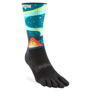 Injinji Artist Designed Men's Trail Midweight Crew Toesocks