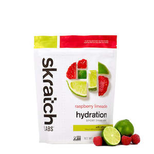 Bicycle and accessory: Skratch Labs Hydration Sport Drink Mix Raspberry Limeade (50mg Caffeine)