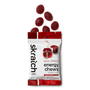 Bicycle and accessory: Skratch Labs Energy Chews Sour Cherry (50mg Caffeine)