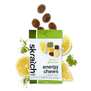 Bicycle and accessory: Skratch Labs Energy Chews Lemon + Green Tea