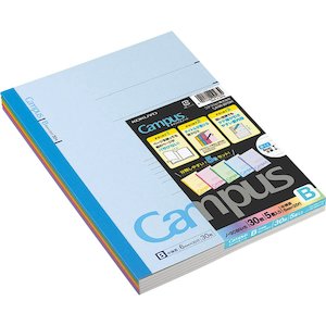 Kokuyo Campus Notebook -Pack of 5 - 6 mm Lined with Dots - 30 Sheets - B5