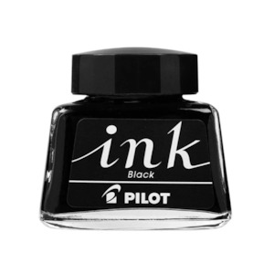 Pilot Fountain Pen Ink Bottle - Black Ink - 30 ml