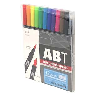 Tombow ABT Dual Brush Pen - 12 Color Set - Basic