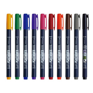 Stationery: Tombow Fudenosuke Colored Brush Pen - Hard Tip