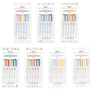 Zebra Mildliner Double-Sided Highlighters - 5 Color Set