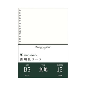 Maruman Easy to Write Loose Leaf Paper - B5 - 15 Sheets - Blank Sketch Paper