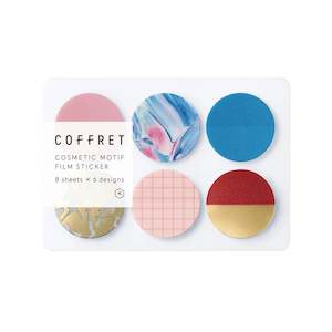 Hitotoki COFFRET Cosmetic Motif Film Sticker - Round - Pink Float