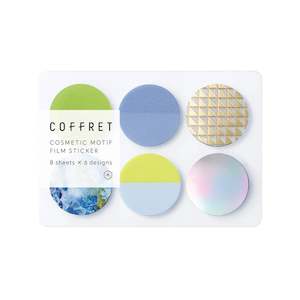 Hitotoki COFFRET Cosmetic Motif Film Sticker - Round - Chiffon Yellow