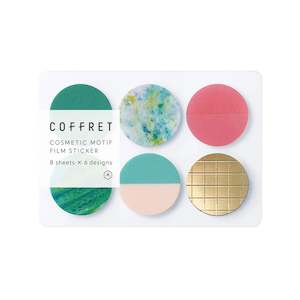 Hitotoki COFFRET Cosmetic Motif Film Sticker - Round - Forest Green