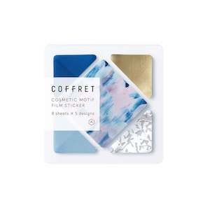 Hitotoki COFFRET Cosmetic Motif Film Sticker - Square - Horizon Blue