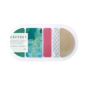 Hitotoki COFFRET Cosmetic Motif Film Sticker - Oval - Forest Green