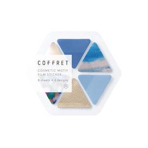 Hitotoki COFFRET Cosmetic Motif Film Sticker - Triangle - Horizon Blue