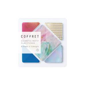 Hitotoki COFFRET Cosmetic Motif Film Sticker - Square - Pink Float