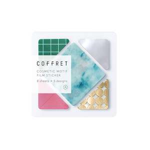 Hitotoki COFFRET Cosmetic Motif Film Sticker - Square - Forest Green