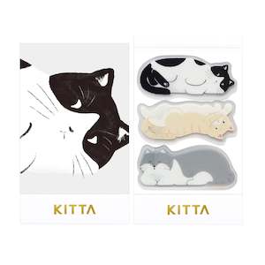 Stationery: Hitotoki KITTA Clear Masking Tape - Cat