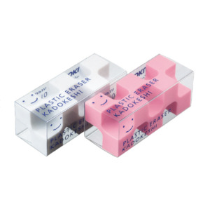 Kokuyo 28-Corner Eraser - Small Size - Pack of 2 - Pink/White