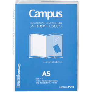 Stationery: Kokuyo Notebook Cover - Clear - A5