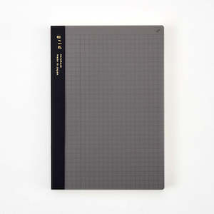 Stationery: isshoni. Index & Page Numbers Notebook - 5 mm grid - B6 - Black - 2022 Good Design Award Winner