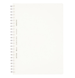 Kokuyo Soft Ring Notebook - Clear - Tear Off - 80 sheets - A5 - Dot Grid