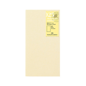 Traveler's Company Traveler's Notebook Refill 025 - Cream Blank - Regular Size