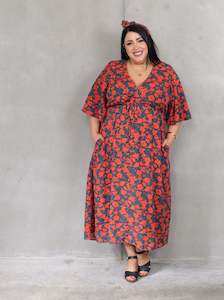 Juney Dress - Red Poppy