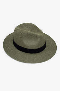 Hats: Antler Black Band Fedora Khaki