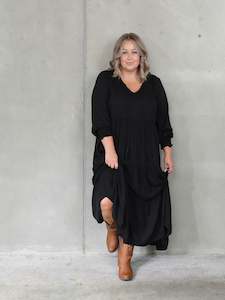 Florence Dress Long Sleeve - Black