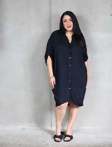 All: Corfu Shirt Dress - Navy