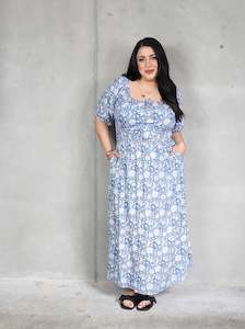 Tabitha Dress - Blue Marigold