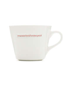 Keith Brymer Jones Bucket Mug - Overworked/Underpaid