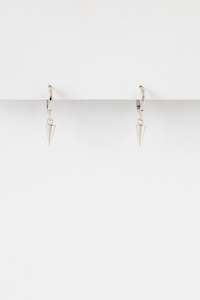 Antler Silver Spike Huggie Earring