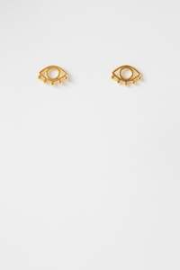 Antler Dotty Eye Earring - Gold