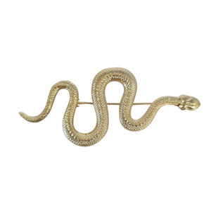 Gold Serpent Brooch