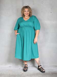 Molly Dress - Emerald Green