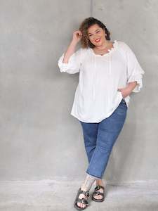 Artisan Range: Sophia Blouse - French Vanilla