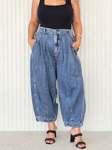 Let's Dance Pleat Pant - Chambray