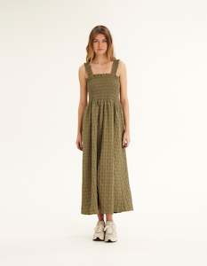 Summery Copenhagen Tara Smock Dress Aloe