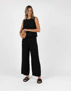 Humidity Fleetwood Linen Black Pants