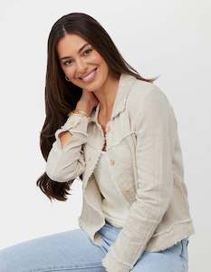 Humidity Bella Jacket Linen Natural